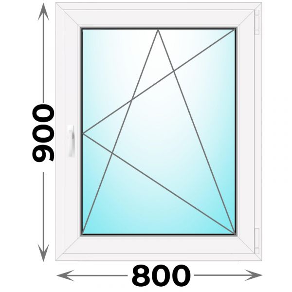Пластиковое окно MELKE 800x900 одностворчатое
