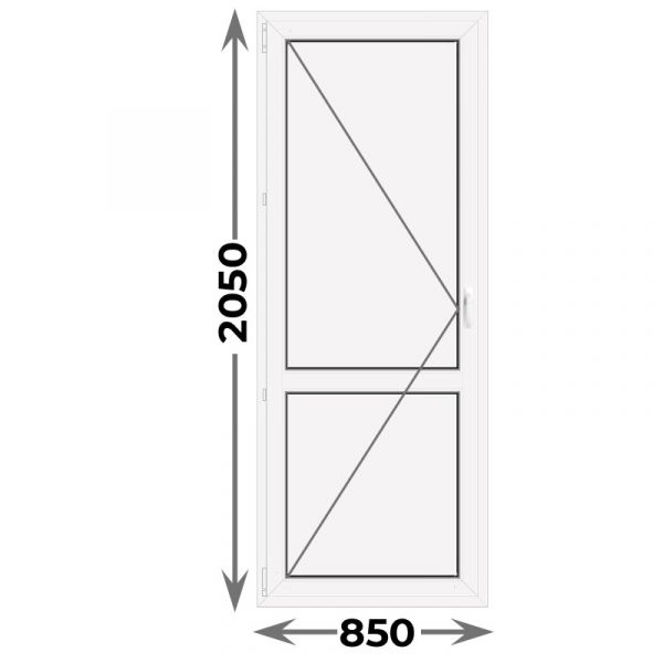 Дверь пластиковая межкомнатная левая 850x2050 (Veka WHS)