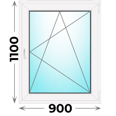 Пластиковое окно 900x1100 одностворчатое (Veka WHS)
