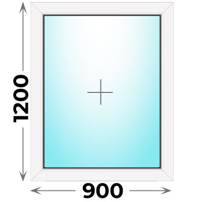 Пластиковое окно MELKE 900x1200 глухое