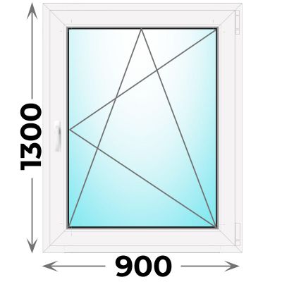 Окно 900x1300 одностворчатое (Novotex)