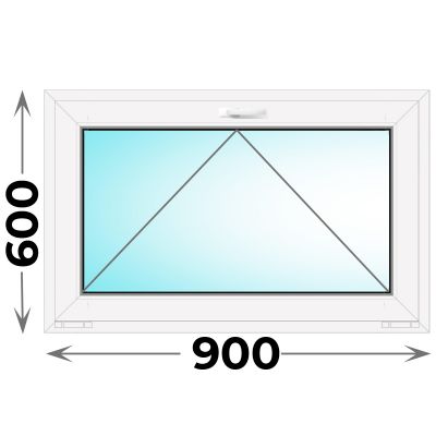 Пластиковое окно MELKE 900x600 одностворчатое (фрамуга)