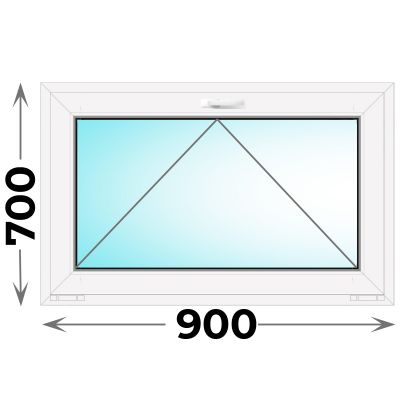 Пластиковое окно MELKE 900x700 одностворчатое (фрамуга)