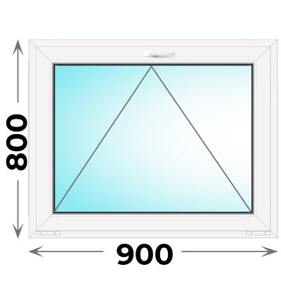 Пластиковое окно Veka WHS 900x800 одностворчатое (фрамуга)