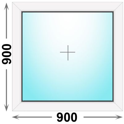 Пластиковое окно MELKE 900x900 глухое