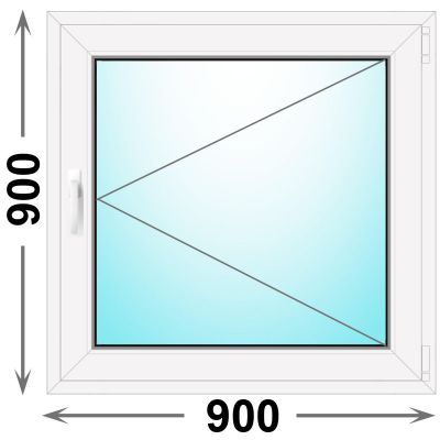 Пластиковое окно одностворчатое 900x900 (KBE)