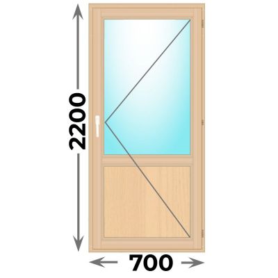 Дверь деревянная балконная 700x2200 Правая