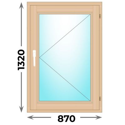 Деревянное окно одностворчатое 870x1320