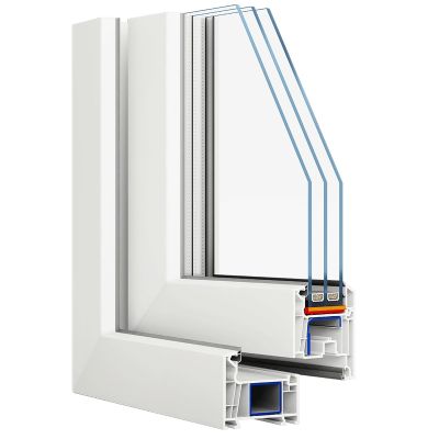 Пластиковое окно Veka WHS 72 глухое 800x800